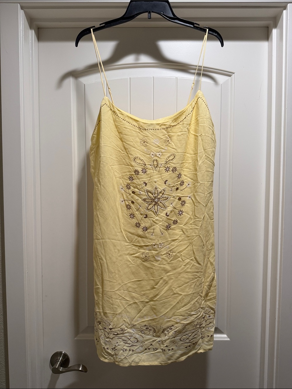 wild fable Yellow Patterned Slip Dress